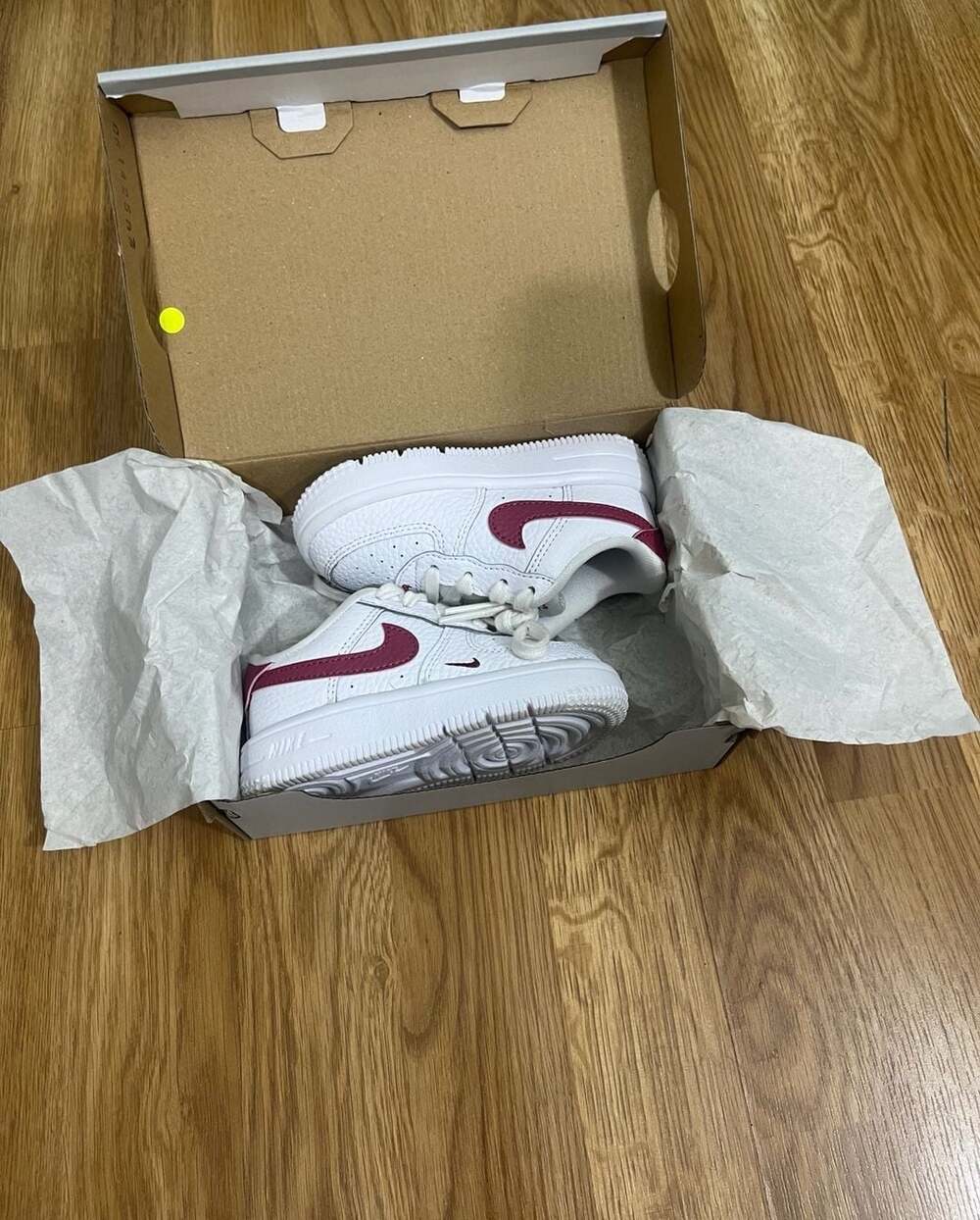 Nike Force 1 Low MS Lace Toddler Shoes 'White/Sweet Beet' (Size 6c)